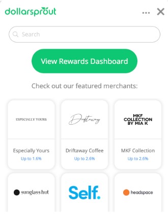 featured merchant screenshot