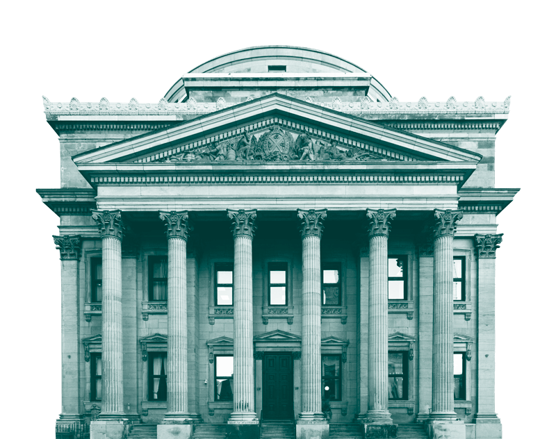 Traditional-Column-Looking-Bank-Facade-in-Green-Duotone