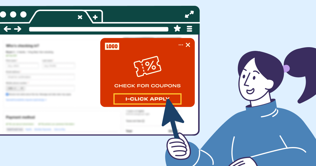 Image displaying abstract portrayal of logged-out couponator